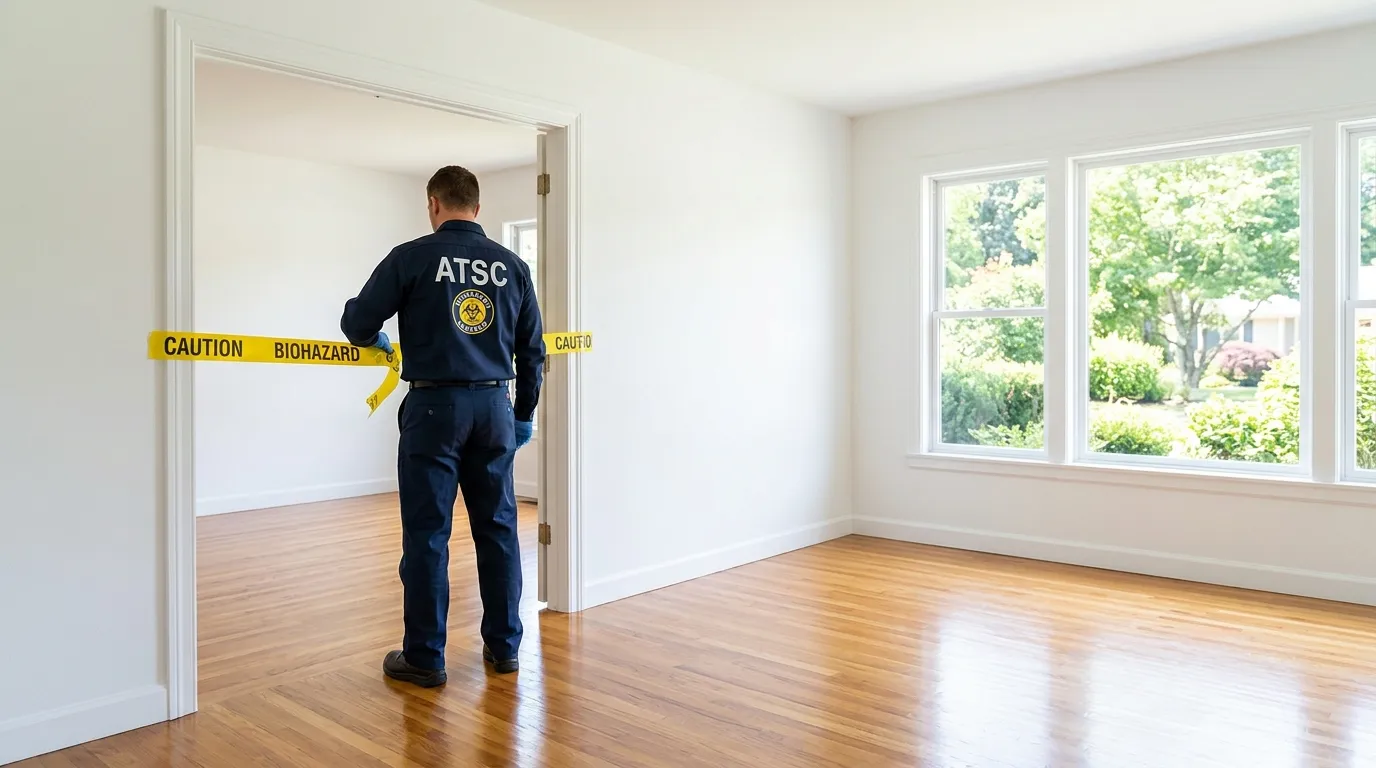 Certified biohazard cleanup crew performing Decomposition Cleanup in King City